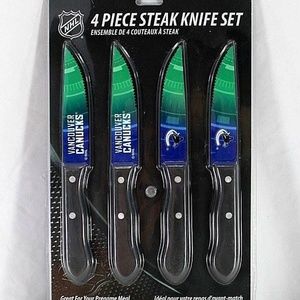 NHL 4 Pc Steak Stainless Steel Knife Set Vancouver